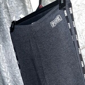PINK Gray and Black Leggings